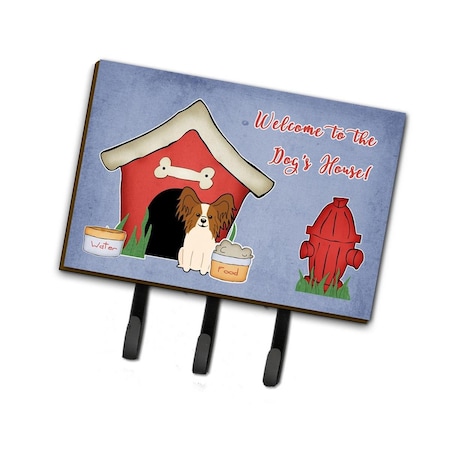 Carolines Treasures Dog House Collection Papillon Red and White Leash or Key Holder BB2832TH68
